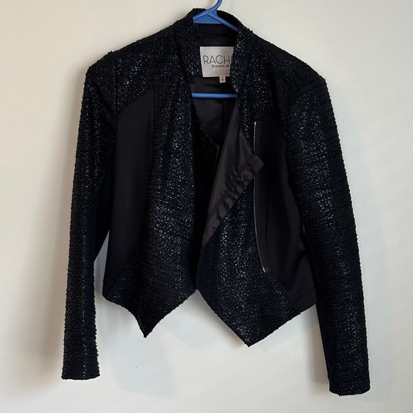 Rachel Zoe Jackets & Blazers - Rachel Zoe Sparkle Black Zip Blazer
